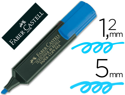 Marcador fluorescente Faber 48 tinta azul